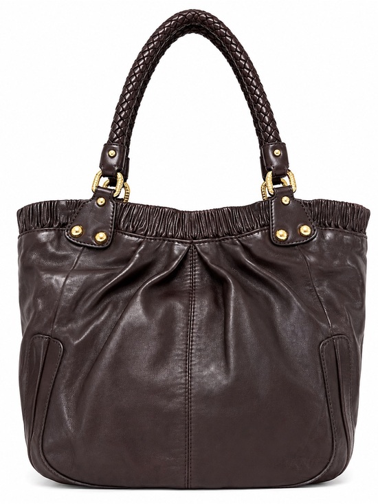 Stuart Weitzman Handbags - Stuart Weitzman Collection Glove Leather Tote Brown Woven Handles Vintage bag